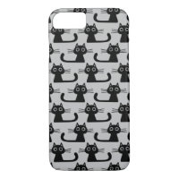Quirky Black Kitty Gats Patrón Fun Feline Lover's