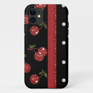 Funda Para iPhone 11 RAB Rockabilly Cerezas Muy Cerezas Negro