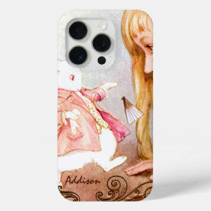 Funda Para iPhone 15 Pro Rabbit Vintage Alice En El País De Las Maravillas