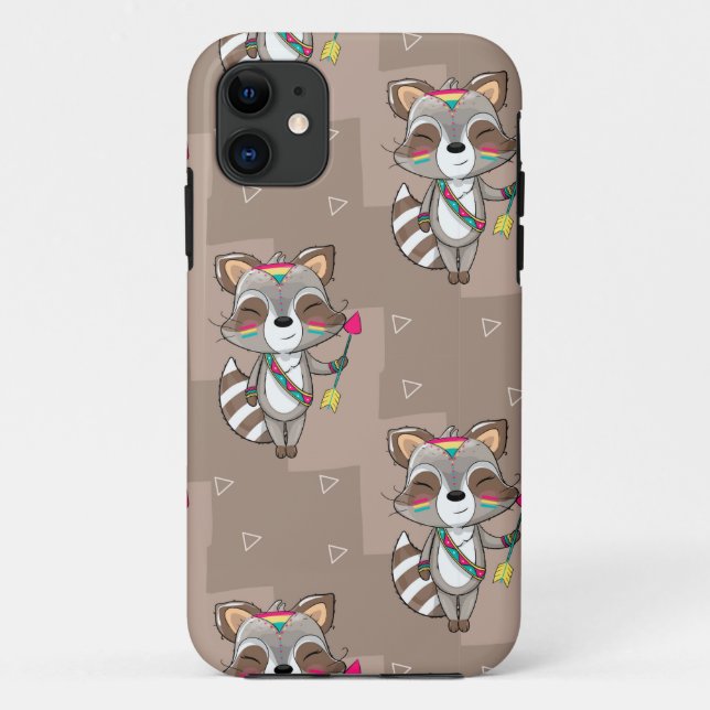 Funda De Case-Mate Para iPhone Raccoon (Reverso)