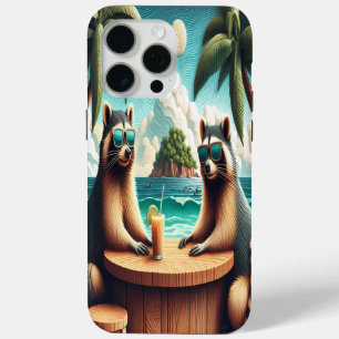 Funda Para iPhone 15 Pro Max Raccoon Tea Fiesta