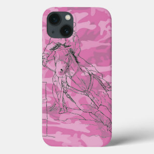 Funda Para iPhone 13 Racer de barril rosa de camo II