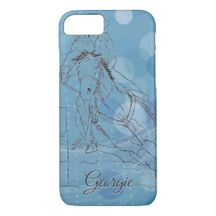 Funda Para iPhone 8/7 Racer (Lluvia Azul)