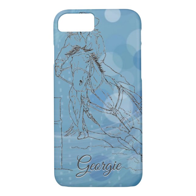 Funda De Case-Mate Para iPhone Racer (Lluvia Azul) (Reverso)