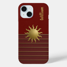 Funda Para iPhone 15 Radiant Golden Sun en estuche para iPhone rojo / i