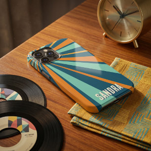 Funda Para iPhone 11 Pro Radiante Retro Personalizado Nombre Vintage Groovy