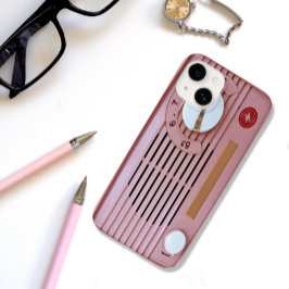 Funda Para iPhone 14 De Case-Mate Radio de color rosa