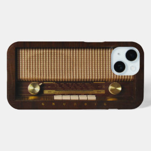 Funda Para iPhone 15 Radio de madera de época