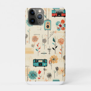 Funda Para iPhone 11 Pro Radio Vintage Wildflower Crema Botánico