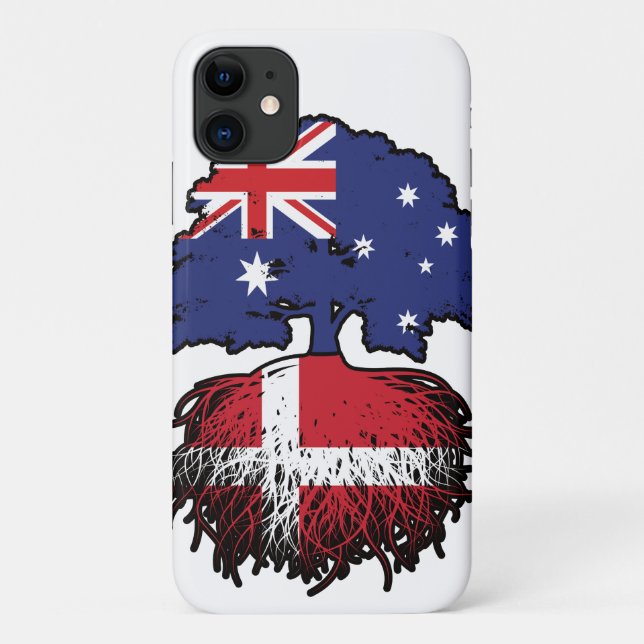 Funda De Case-Mate Para iPhone Raíces de árboles australianos daneses en Dinamarc (Reverso)