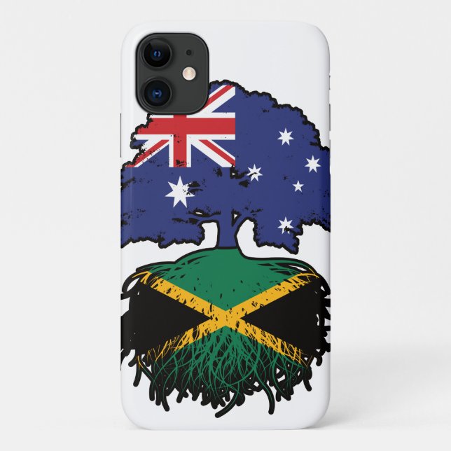 Funda De Case-Mate Para iPhone Raíces de árboles de Australia jamaiquino (Reverso)