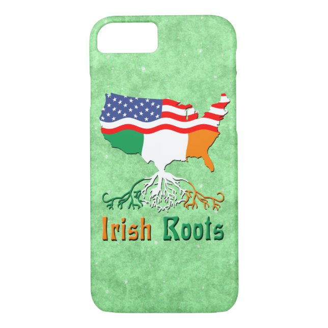 Funda De Case-Mate Para iPhone Raíces irlandesas, estuche para iPhone de mapas es (Reverso)