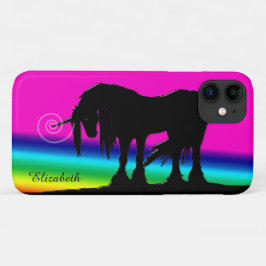 Funda Para iPhone 11 Rainbow Unicorn
