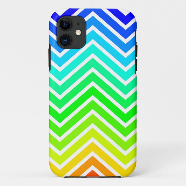 Funda De Case-Mate Para iPhone Rainbow Zigzag (Reverso)