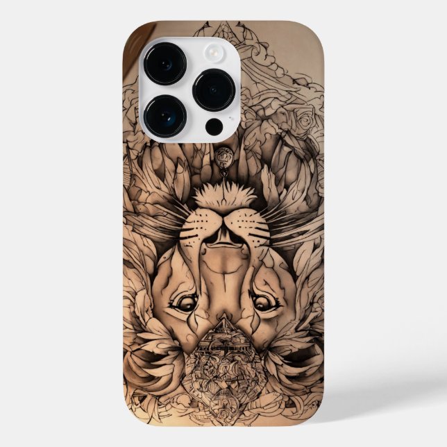 Funda De Case-Mate Para iPhone Raíz majestuosa: Tee de impresión de león (Reverso )