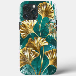 Funda Para iPhone 13 Pro Max Rama con hojas doradas Ginko Biloba