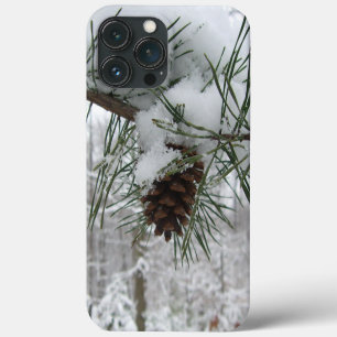 Funda Para iPhone 13 Pro Max Rama de pino nevada Fotografía de la naturaleza in