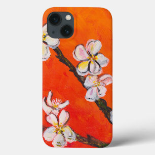 Funda Para iPhone 13 Rama en floración blanca en primavera