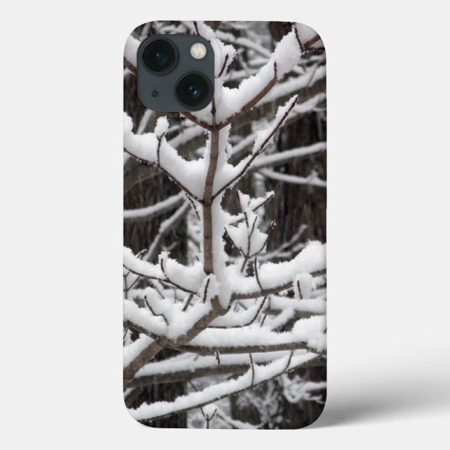 Funda De Case-Mate Para iPhone Ramas cubiertas de nieve (Reverso)