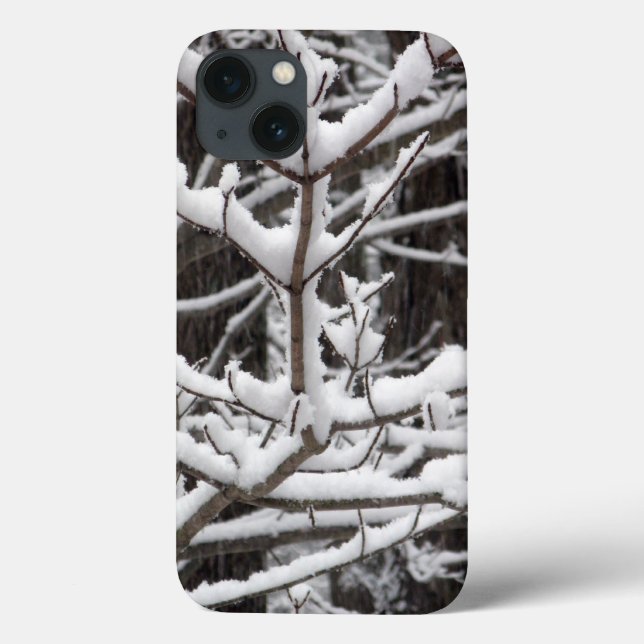 Funda De Case-Mate Para iPhone Ramas cubiertas de nieve (Reverso)