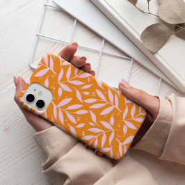 Funda Para iPhone 13 Ramas de bonito - iPhone naranja y Funda rosa Mate
