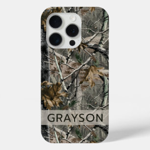 Funda Para iPhone 15 Pro Ramas de bosque Camuflaje Personalizado