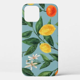 Funda Para iPhone 12 Ramas de cítricos: Patrón ornamental de acuarela