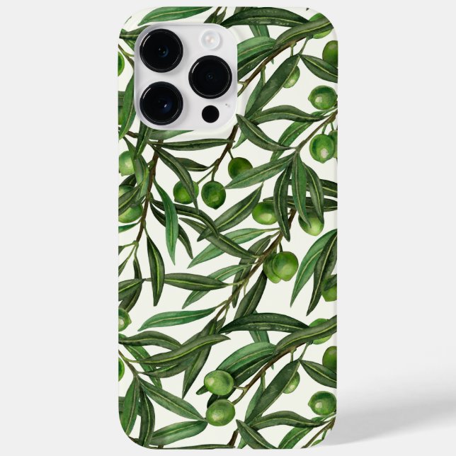 Funda De Case-Mate Para iPhone Ramas de olivo blanquecinas (Reverso)
