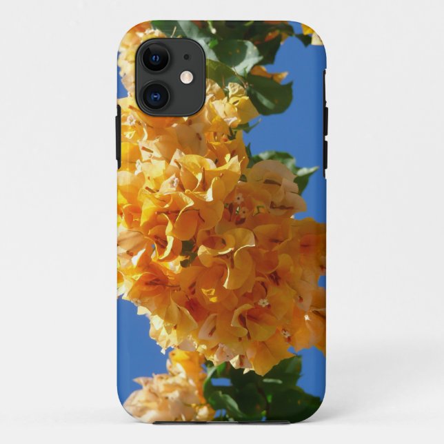 Funda De Case-Mate Para iPhone Ramo de Buganvilla Dorada Flor Tropical (Reverso)