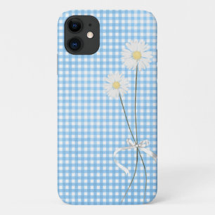 Funda Para iPhone 11 ramo de margaritas sobre gingham