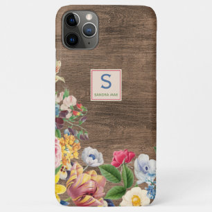Funda Para iPhone 11 Pro Max Ramo Floral de Flores Silvestres Coloridas Patrón 