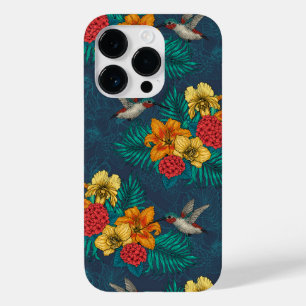 Funda Para iPhone 14 Pro De Case-Mate Ramos tropicales y colibríes