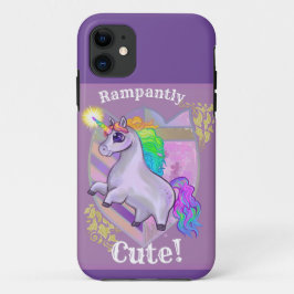 Funda Para iPhone 11 Rampantly Cute Unicorn