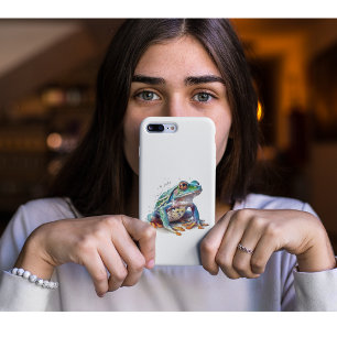 Funda Para iPhone 11 Rana acuarela de tono jewel