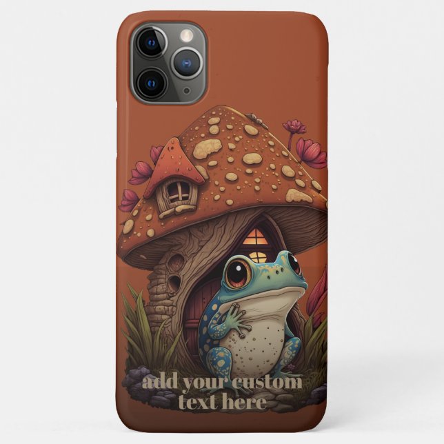 Funda De Case-Mate Para iPhone Rana bajo hongo Flor silvestre Personalizado Cotta (Reverso)