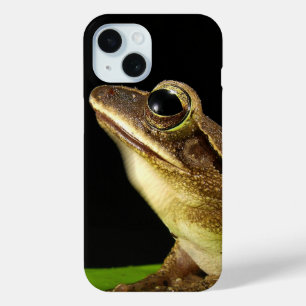 Funda Para iPhone 15 Rana común en una hoja