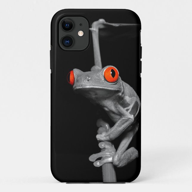 Funda De Case-Mate Para iPhone Rana de árbol de ojos rojos (Reverso)