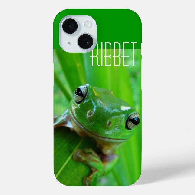 Funda De Case-Mate Para iPhone Rana de árbol verde (Reverso )