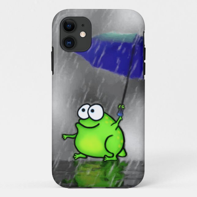 Funda De Case-Mate Para iPhone Rana del día lluvioso (Reverso)