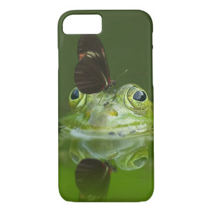 Funda Para iPhone 8/7 Rana dulce con mariposa en la nariz