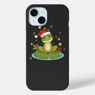 Funda Para iPhone 15 Rana Festiva Alegría - Rana Navideña Adorable en H