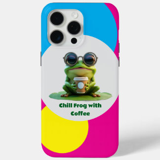Funda Para iPhone 15 Pro Max Rana relajada con café