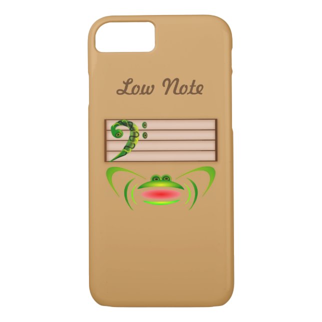 Funda De Case-Mate Para iPhone Rana verde baja nota (Reverso)