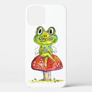 Funda Para iPhone 12 Rana verde dulce en toadstool