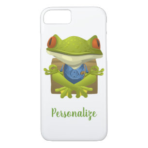 Funda Para iPhone 8/7 Rana Verde Ilustrada Cuta Mediadora