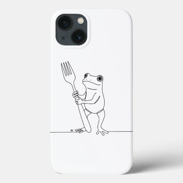 Funda De Case-Mate Para iPhone Rana y tenedor (Reverso)