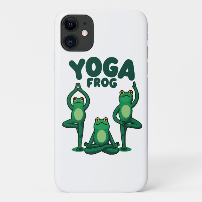 Funda De Case-Mate Para iPhone Ranas de yoga (Reverso)