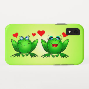 Funda Para iPhone XR Ranas enamoradas adoran corazones de animales Pers