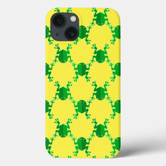 Funda De Case-Mate Para iPhone Ranas lindas del dibujo animado (Reverso)