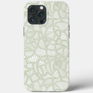 Funda Para iPhone 13 Pro Max Random Leaf Mosaic Pale Green
